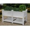 Cambridge Elevated Planter With Extension 2 Cambridge Elevated Planter With Extension -Garden Care Shop 8588171 01v cambridge white vinyl elevated planter with extension