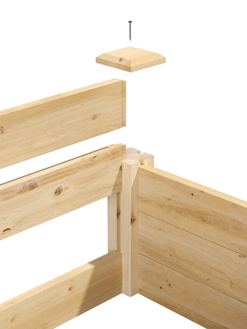 2-Tier Pine Raised Garden Bed, 4'x12' 6 2-Tier Pine Raised Garden Bed, 4'x12' - Image 4