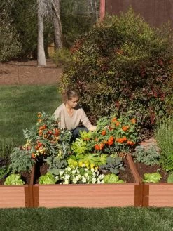 Classic Sienna Composite Raised Bed, 11" High With 2" Board -Garden Care Shop 8588283 03V tif