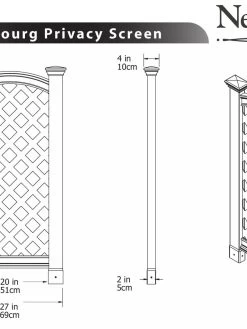Luxembourg Vinyl Privacy Screen 7 Luxembourg Vinyl Privacy Screen -Garden Care Shop 8593147 03V tif