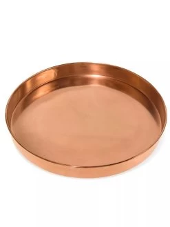 Large Round Copper Plant Tray, 14" -Garden Care Shop 8593531 1173 tif