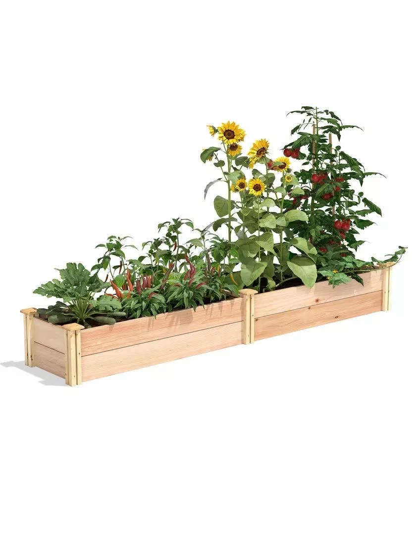 Premium Cedar Raised Garden Bed, 16" X 96" 3 Premium Cedar Raised Garden Bed, 16" X 96"