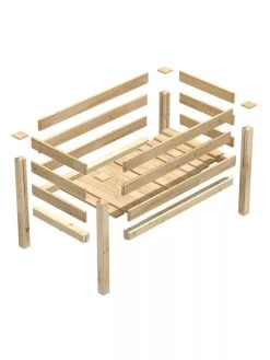 Elevated Cedar Garden Bed, 2' X 4' X 31" 12 Elevated Cedar Garden Bed, 2' X 4' X 31" -Garden Care Shop 8596147 09V 3 4