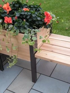 Elevated Cedar Planter Bench Kit, Natural, 90" -Garden Care Shop 8597992 9645 tif