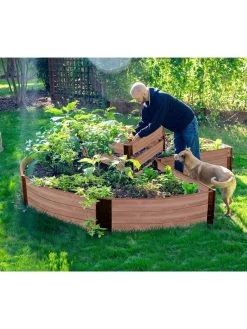 Classic Sienna Circle Keyhole Garden With 2" Boards -Garden Care Shop 8599402 02v