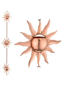 Sun Pure Copper Rain Chain, 8-1/2' 9 Sun Pure Copper Rain Chain, 8-1/2' -Garden Care Shop 8600206 04v