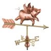 Flying Pig Cottage Copper Weathervane With Roof Mount 1 Flying Pig Cottage Copper Weathervane With Roof Mount -Garden Care Shop 8600376 01v flying pig cottage weathervane roof mount