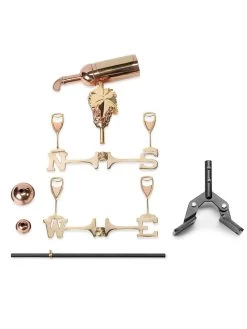 Wine Bottle Cottage Copper Weathervane With Roof Mount 7 Wine Bottle Cottage Copper Weathervane With Roof Mount -Garden Care Shop 8600383 03v
