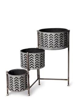 Galvanized Grow Bag Triple Planters With Stand -Garden Care Shop 8609180 4812 tif