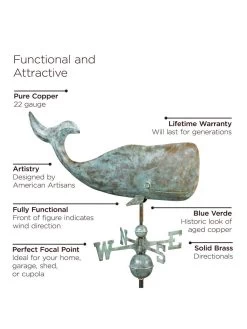 Whale Weathervane 9 Whale Weathervane -Garden Care Shop 8610226 04v