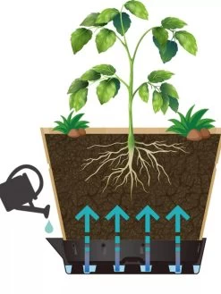 VegTrug® Build-a-Barrel Wooden Planter With Self-Watering Reservoir Tray, 18" -Garden Care Shop 8610253 05V tif