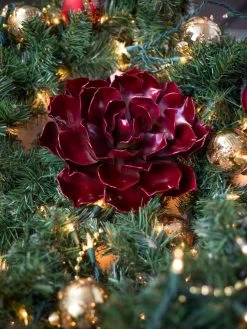 Desert Steel Ruby Rose Succulent Sculpture, Small -Garden Care Shop 8610767 02v