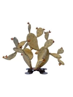 Desert Steel Prickly Pear Cactus Sculpture, Redondo -Garden Care Shop 8610768 04v