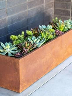 Veradek Metallic Series Corten Steel Window Box Planter, 36" -Garden Care Shop 8611609 02V tif