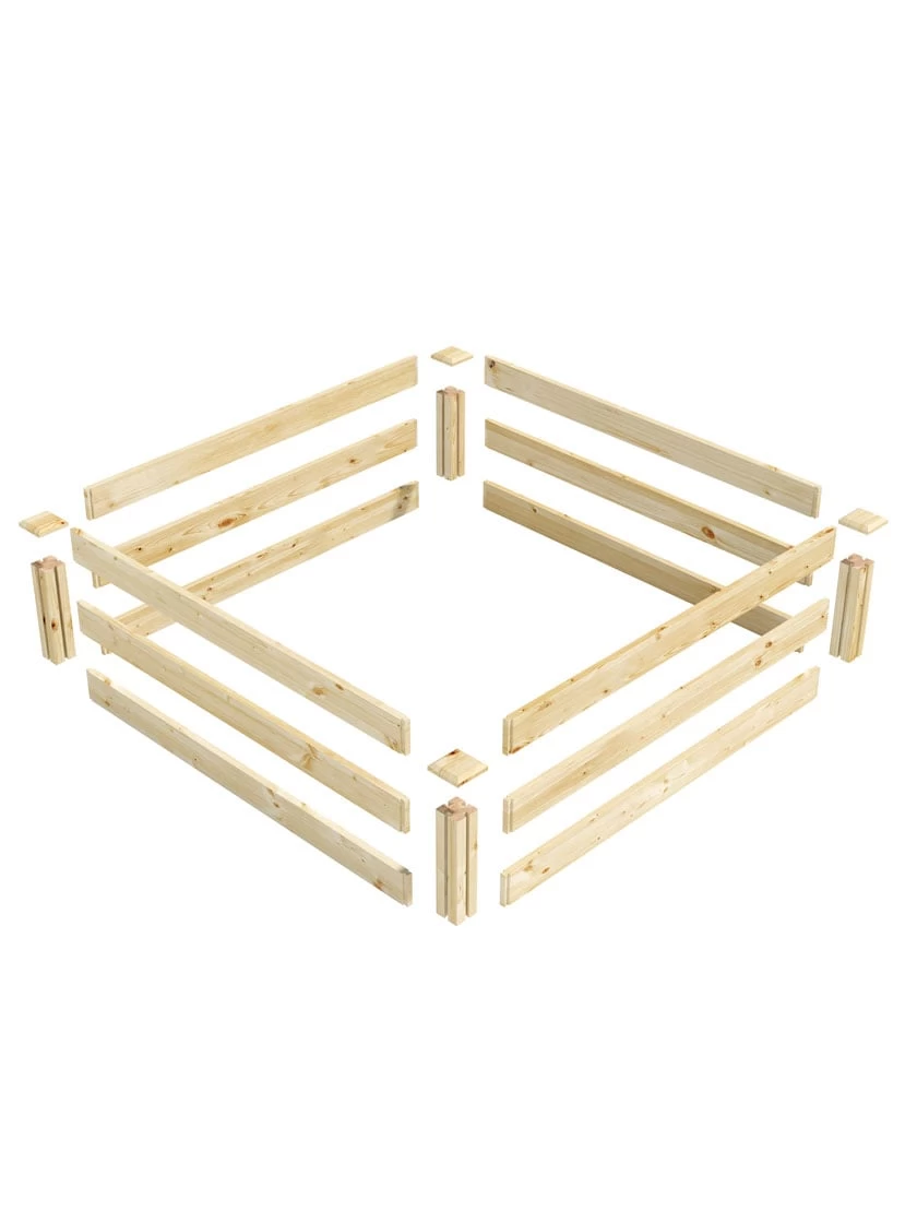 Pine Raised Garden Beds, 4'x4' 8 Pine Raised Garden Beds, 4'x4' - Image 6