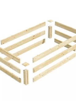 Pine Raised Garden Bed, 2'x4'x10.5" High -Garden Care Shop 8612256 01V jpg