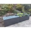 Nice Aluminum Trough Planters With Bench Top, 16"High -Garden Care Shop 8612377 01v