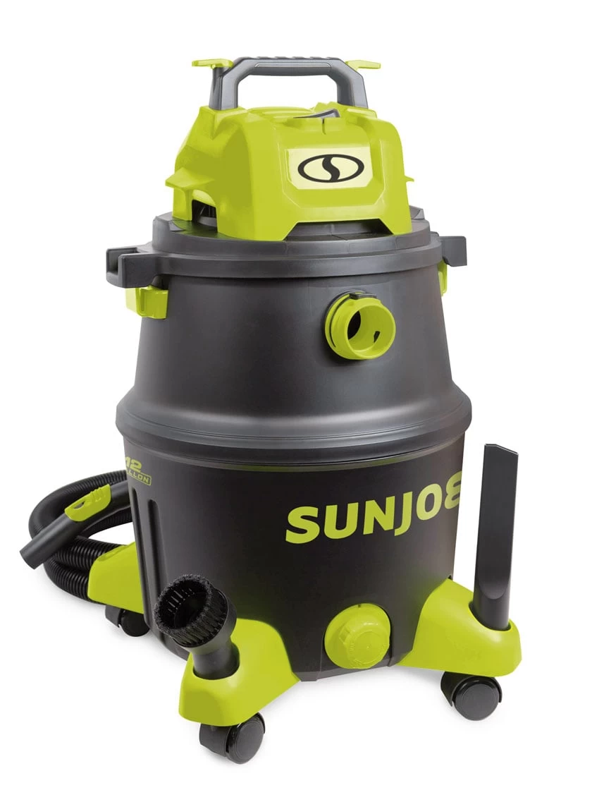 Sun Joe® 12-Gal 1200W 6.5 Pk HP Wet/Dry Shop Vac, HEPA Filtration, Wheeled W/Attachments 4 Sun Joe® 12-Gal 1200W 6.5 Pk HP Wet/Dry Shop Vac, HEPA Filtration, Wheeled W/Attachments - Image 2