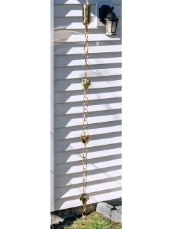 Wine Bottle, Grapes & Glasses Copper Rain Chain, 9.5' 7 Wine Bottle, Grapes & Glasses Copper Rain Chain, 9.5' -Garden Care Shop 8612744 01v