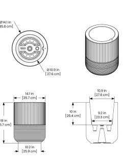 Arden Round Planter 21 Arden Round Planter -Garden Care Shop 8613267 01V tif