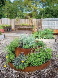 Birdies™ Corten Steel Round Raised Bed, Large, Low -Garden Care Shop 8613287 0013 birdies corten steel tiered round raised bed kit tall 1