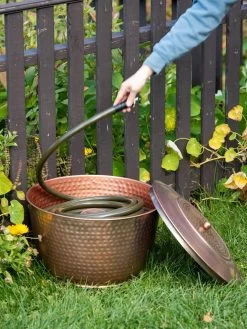 Hammered Copper Hose Pot With Lid 15 Hammered Copper Hose Pot With Lid -Garden Care Shop 8613311 0012