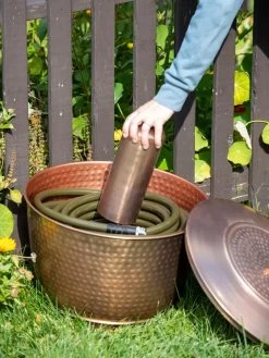 Hammered Copper Hose Pot With Lid 16 Hammered Copper Hose Pot With Lid -Garden Care Shop 8613311 0019