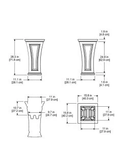 Cambridge Tall Planter, 28" Height 13 Cambridge Tall Planter, 28" Height -Garden Care Shop 8613524 04V 3 4