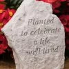 Planted To Celebrate A Life Well Lived Memorial Stone -Garden Care Shop 8614139 01V 3 4 planted to celebrate a life memorial stone
