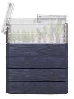 Modular Rectangular Raised Bed Kit With Translucent Panels & Lid -Garden Care Shop 8614250 01V