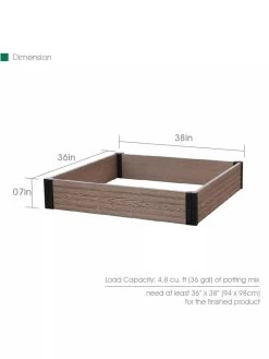 Essential Raised Garden Bed -Garden Care Shop 8614253 03V 3 4