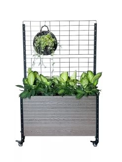 Mobile Deep Trough Planter With Trellis -Garden Care Shop 8614265 03V