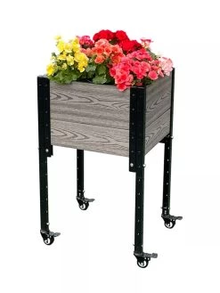 Mobile Elevated Corner Planter -Garden Care Shop 8614267 05V